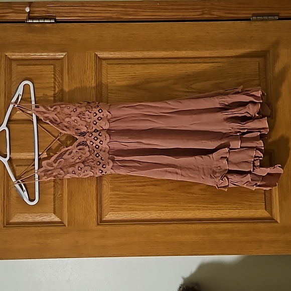 NWT Free People Adella Mini Lace Corset Sexy Dress in Dusty Rose Sz. XS - Picture 4 of 6